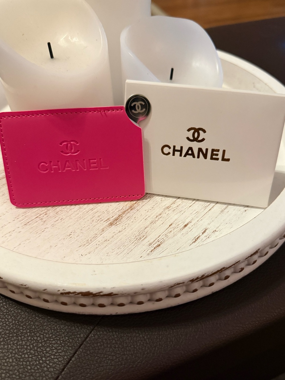 CHANEL-Beauty Hot Pink Card Case & Mirror